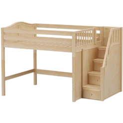Maxtrix Full Mid Loft Bed With Stairs -Kids Furniture HIT NC 8a273bee 0a99 46c6 90da ff9776e6ad65