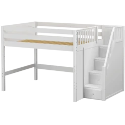 Maxtrix Full Mid Loft Bed With Stairs -Kids Furniture HIT WP 8285e6f7 6f8c 4e4d a590 6b2d74dd6cbf