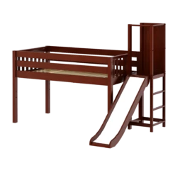 Maxtrix Twin Low Loft Bed With Slide Platform -Kids Furniture HOCUS CS e5aa20e0 9c8c 4c5c 88ef 0249c4ea51f3