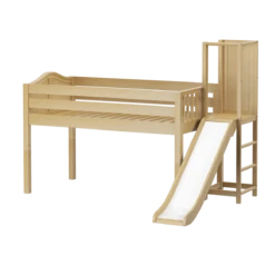 Maxtrix Twin Low Loft Bed With Slide Platform -Kids Furniture HOCUS NC 91fbb9a0 862f 43a2 bd15 d723f00d6fe0