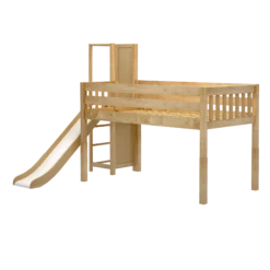 Maxtrix Twin Low Loft Bed With Slide Platform -Kids Furniture HOCUS NS 0bff4461 1a01 421d b615 814bd6fad725