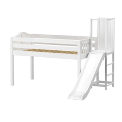 Maxtrix Twin Low Loft Bed With Slide Platform -Kids Furniture HOCUS WC 98f2aac2 a7c2 43e8 96bd bee37cf60fd6