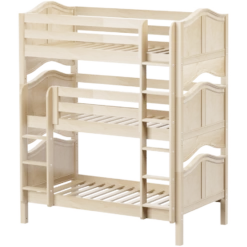 Maxtrix Twin Triple Bunk Bed With Ladder -Kids Furniture HOLY NC