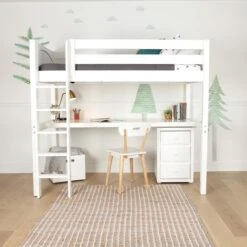 Maxtrix Twin High Loft Bed With Straight Ladder + Desk 23 Maxtrix Twin High Loft Bed With Straight Ladder + Desk -Kids Furniture IMG2081 Square 1550696318856 656x656 crop center cc2ee733 50c2 4a83 aea5 9b559923ab32