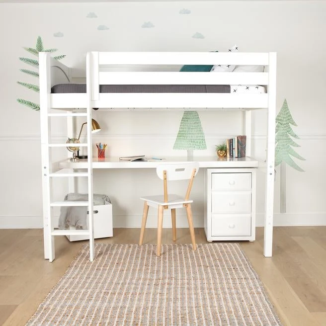 Maxtrix Twin High Loft Bed With Straight Ladder + Desk 4 Maxtrix Twin High Loft Bed With Straight Ladder + Desk - Image 2