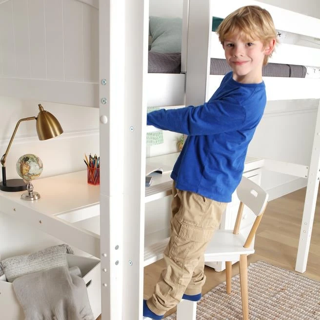 Maxtrix Twin High Loft Bed With Straight Ladder + Desk 6 Maxtrix Twin High Loft Bed With Straight Ladder + Desk - Image 4