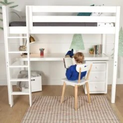 Maxtrix Twin High Loft Bed With Straight Ladder + Desk 24 Maxtrix Twin High Loft Bed With Straight Ladder + Desk -Kids Furniture IMG2273 Square 1550696318921 656x656 crop center 972ef12f 4cd8 4633 8a1e 251e969f8aae