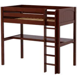 Maxtrix Twin High Loft Bed With Straight Ladder + Desk 33 Maxtrix Twin High Loft Bed With Straight Ladder + Desk -Kids Furniture JIBJAB1 CP