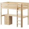 Maxtrix Twin High Loft Bed With Straight Ladder + Desk -Kids Furniture JIBJAB2 NS e029117f f7e2 4cff bdde c9143f5f7a37