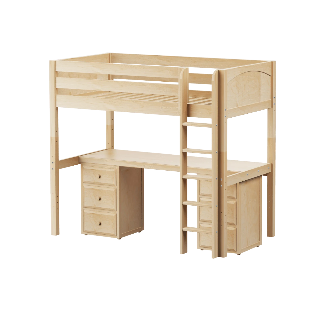 Maxtrix Twin High Loft Bed With Straight Ladder + Desk 18 Maxtrix Twin High Loft Bed With Straight Ladder + Desk - Image 16