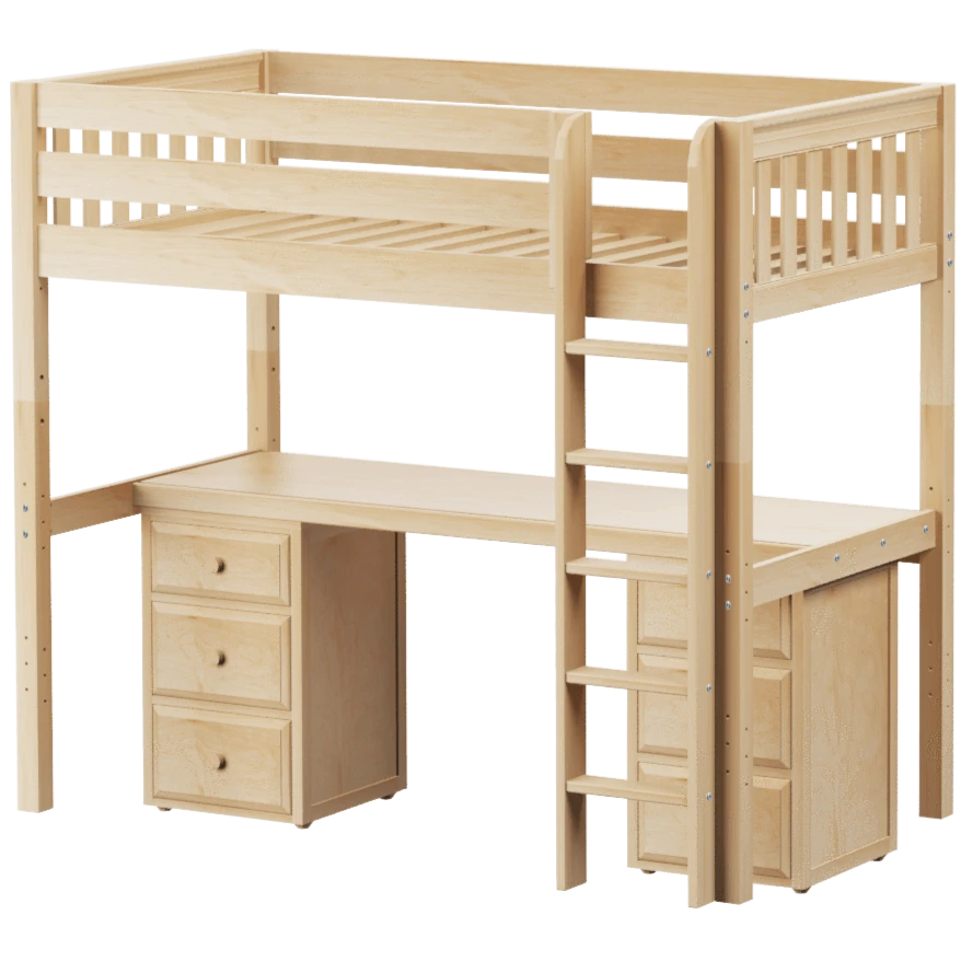 Maxtrix Twin High Loft Bed With Straight Ladder + Desk 15 Maxtrix Twin High Loft Bed With Straight Ladder + Desk - Image 13