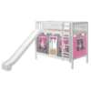 Maxtrix Twin Medium Bunk Bed With Straight Ladder, Curtain + Slide 1 Maxtrix Twin Medium Bunk Bed With Straight Ladder, Curtain + Slide -Kids Furniture JOLLY57 WS