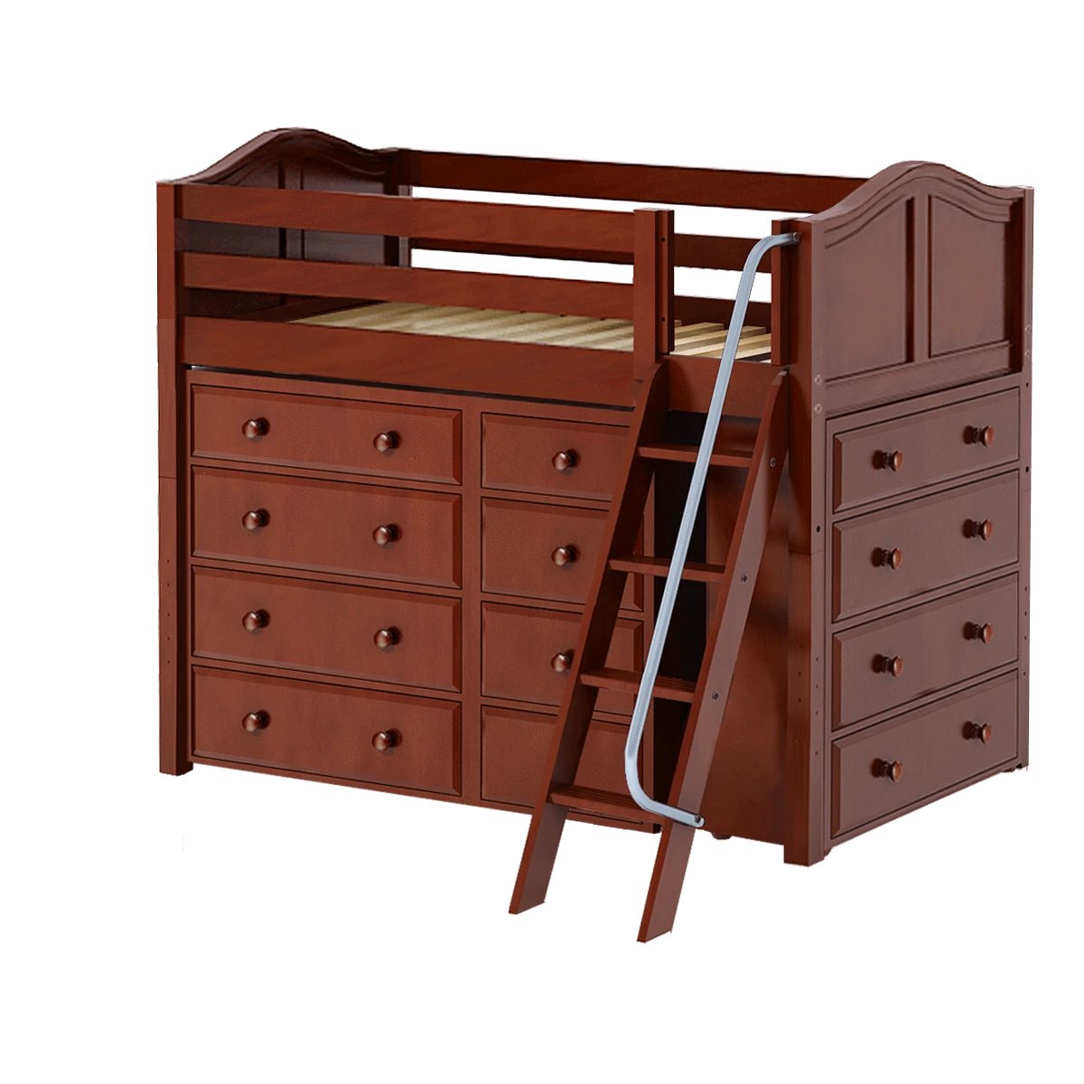 Maxtrix Twin Mid Loft Bed With Angled Ladder + Storage 9 Maxtrix Twin Mid Loft Bed With Angled Ladder + Storage - Image 7