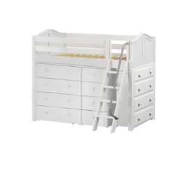 Maxtrix Twin Mid Loft Bed With Ladder + Storage - Closeout! -Kids Furniture KATCHING WC 075f8eed c7dc 410d bab3 9ef418b86b80