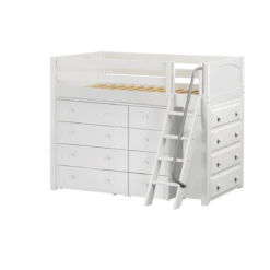 Maxtrix Twin Mid Loft Bed With Ladder + Storage - Closeout! -Kids Furniture KATCHING WP 0f30e0e0 bd9a 4633 8cdf f8564f425abc