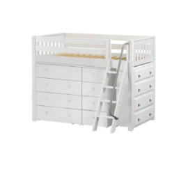 Maxtrix Twin Mid Loft Bed With Angled Ladder + Storage 33 Maxtrix Twin Mid Loft Bed With Angled Ladder + Storage -Kids Furniture KATCHING WS 4f08f926 3973 4855 b312 74371ee31236