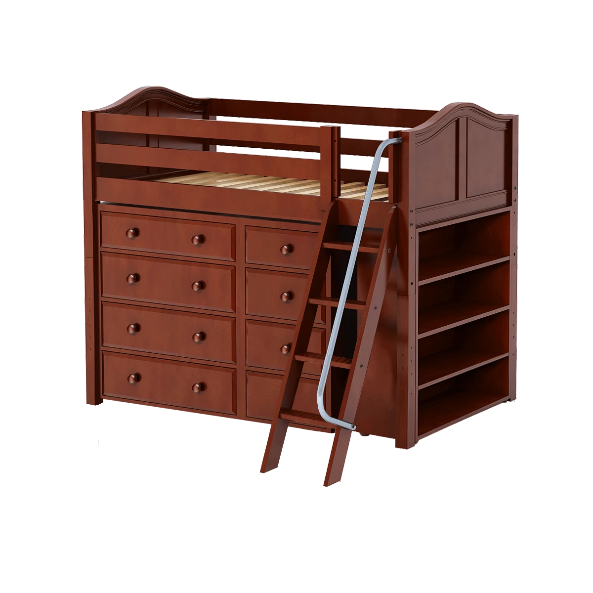 Maxtrix Twin Mid Loft Bed With Angled Ladder + Storage 18 Maxtrix Twin Mid Loft Bed With Angled Ladder + Storage - Image 16