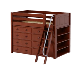 Maxtrix Twin Mid Loft Bed With Angled Ladder + Storage 36 Maxtrix Twin Mid Loft Bed With Angled Ladder + Storage -Kids Furniture KATCHING2 CP 0610c396 f52e 4330 b616 350856f20de7