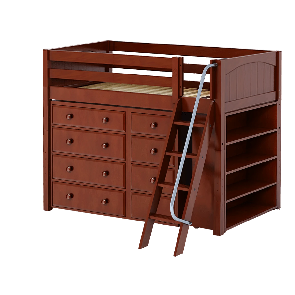 Maxtrix Twin Mid Loft Bed With Angled Ladder + Storage 19 Maxtrix Twin Mid Loft Bed With Angled Ladder + Storage - Image 17