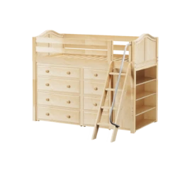 Maxtrix Twin Mid Loft Bed With Angled Ladder + Storage 31 Maxtrix Twin Mid Loft Bed With Angled Ladder + Storage -Kids Furniture KATCHING2 NC 3e203414 4a41 4151 80ce 85bb9f2934fc