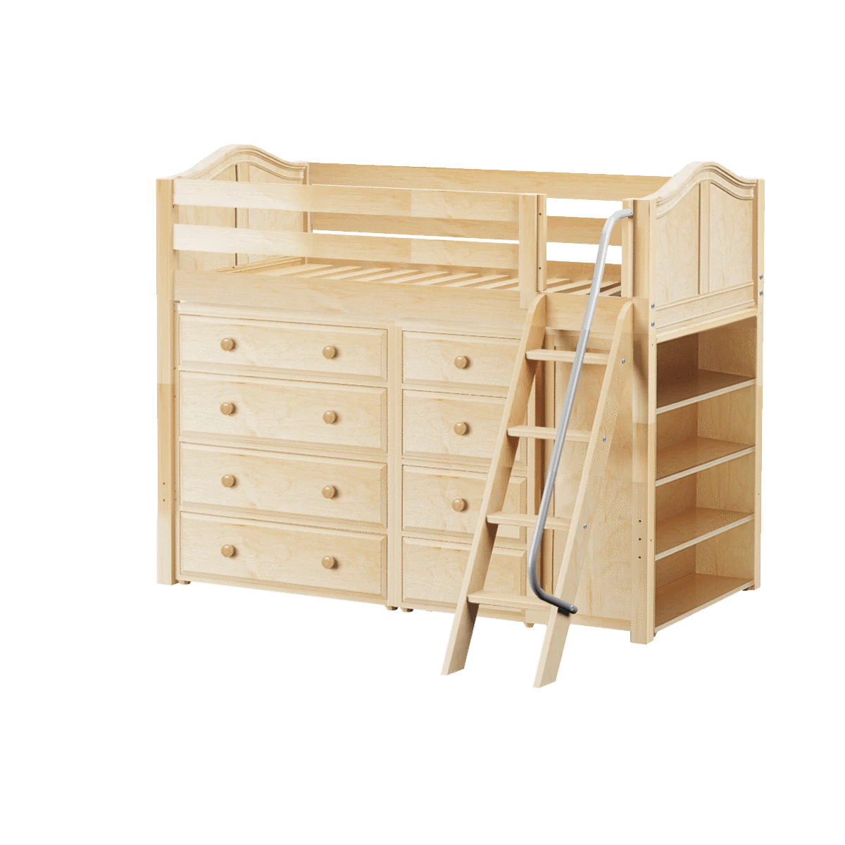 Maxtrix Twin Mid Loft Bed With Angled Ladder + Storage 14 Maxtrix Twin Mid Loft Bed With Angled Ladder + Storage - Image 12