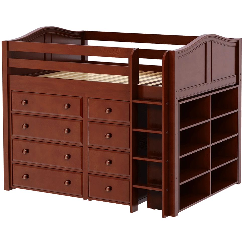 Maxtrix Full Mid Loft Bed With Straight Ladder + Storage 9 Maxtrix Full Mid Loft Bed With Straight Ladder + Storage - Image 7