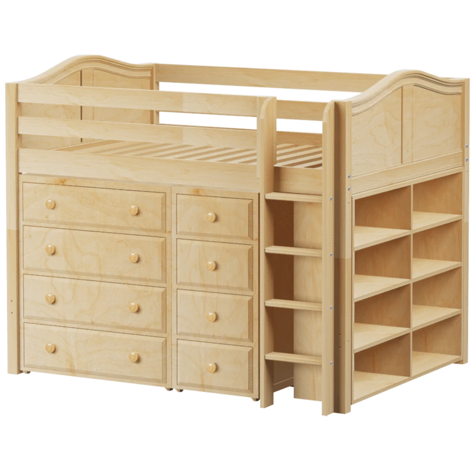 Maxtrix Full Mid Loft Bed With Straight Ladder + Storage 11 Maxtrix Full Mid Loft Bed With Straight Ladder + Storage - Image 9