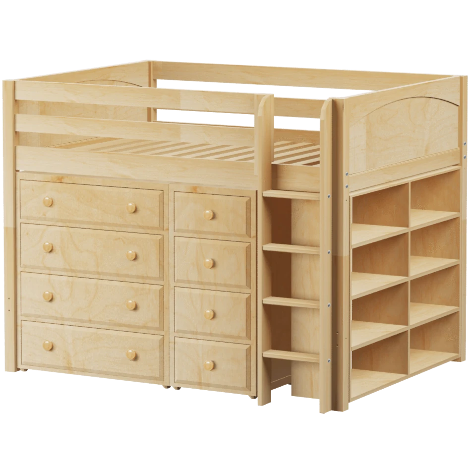 Maxtrix Full Mid Loft Bed With Straight Ladder + Storage 7 Maxtrix Full Mid Loft Bed With Straight Ladder + Storage - Image 5