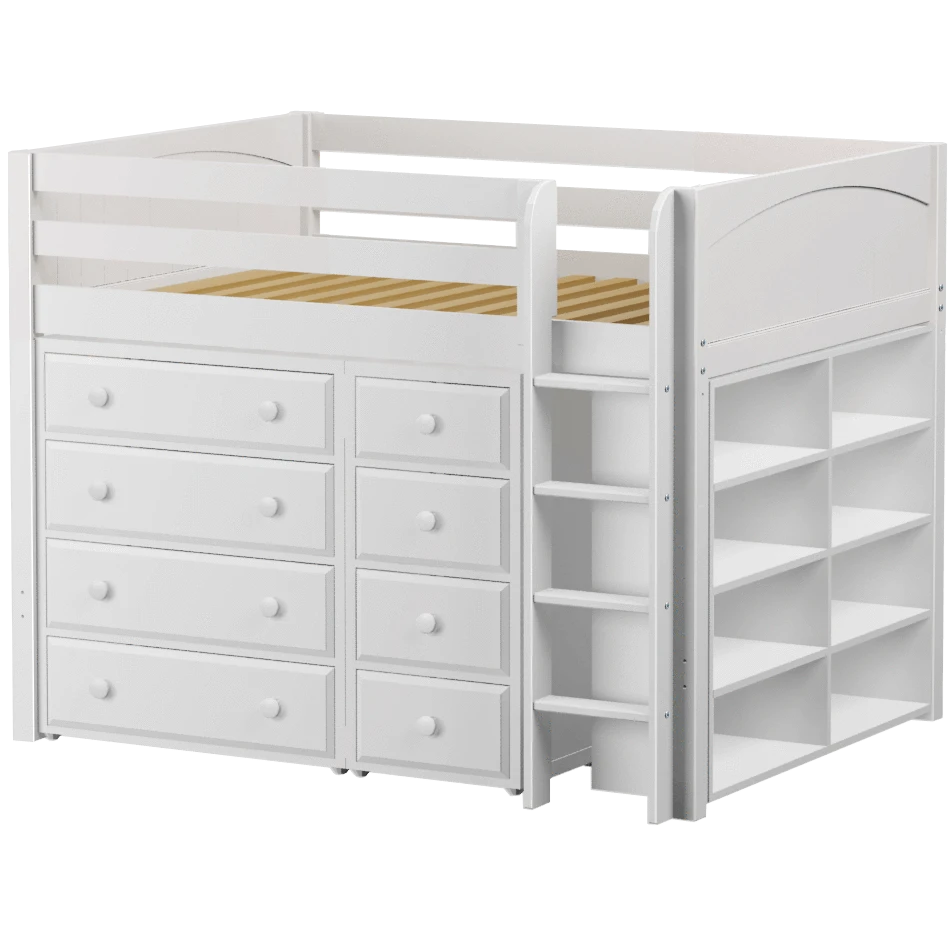 Maxtrix Full Mid Loft Bed With Straight Ladder + Storage 5 Maxtrix Full Mid Loft Bed With Straight Ladder + Storage - Image 3