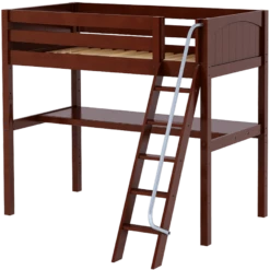 Maxtrix Twin High Loft Bed With Angled Ladder + Desk -Kids Furniture KNOCKOUT1 CP 07739dc9 b53b 4b53 9f1d c0837dc5e34d