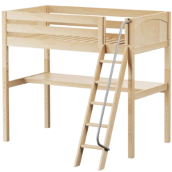 Maxtrix Twin High Loft Bed With Angled Ladder + Desk -Kids Furniture KNOCKOUT1 NP f64c5ec7 ac00 4d07 b1e1 2c804550331b