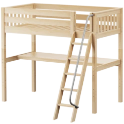 Maxtrix Twin XL High Loft Bed With Angle Ladder + Desk -Kids Furniture KNOCKOUT1 NS