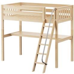 Maxtrix Twin High Loft Bed With Angled Ladder + Desk -Kids Furniture KNOCKOUT1 NS 118c9680 18d9 4da4 ab3c b9f529c7d49c