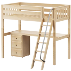 Maxtrix Twin High Loft Bed With Angled Ladder + Desk -Kids Furniture KNOCKOUT2 NS 8dbaed15 5d06 4911 9c7b 1e5bd896af6e