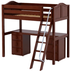 Maxtrix Twin High Loft Bed With Angled Ladder + Desk -Kids Furniture KNOCKOUT3 CC fd1e2b9b 9dd9 4f9f b453 c2252b3b3ac1