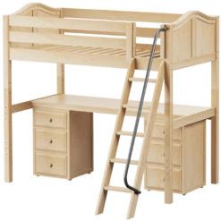 Maxtrix Twin High Loft Bed With Angled Ladder + Desk -Kids Furniture KNOCKOUT3 NC 4cfc1623 ca35 4fa8 9d5b 60d2e298a8b3