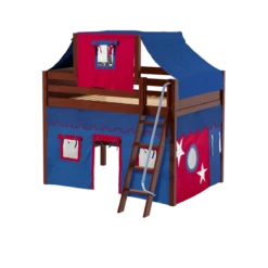 Maxtrix Full Mid Loft Bed With Angled Ladder, Curtain + Top Tent 23 Maxtrix Full Mid Loft Bed With Angled Ladder, Curtain + Top Tent -Kids Furniture KONG21 CP 85b00173 dc01 4722 8e15 165415b77593