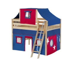 Maxtrix Full Mid Loft Bed With Angled Ladder, Curtain + Top Tent 36 Maxtrix Full Mid Loft Bed With Angled Ladder, Curtain + Top Tent -Kids Furniture KONG21 NS 2cd566d0 8719 4dc1 a71c 2e82a82f3d93