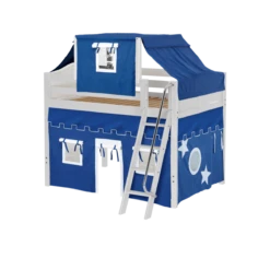 Maxtrix Full Mid Loft Bed With Angled Ladder, Curtain + Top Tent 33 Maxtrix Full Mid Loft Bed With Angled Ladder, Curtain + Top Tent -Kids Furniture KONG22 WC c38c93d8 572d 411e 9d81 408ae4d4c620