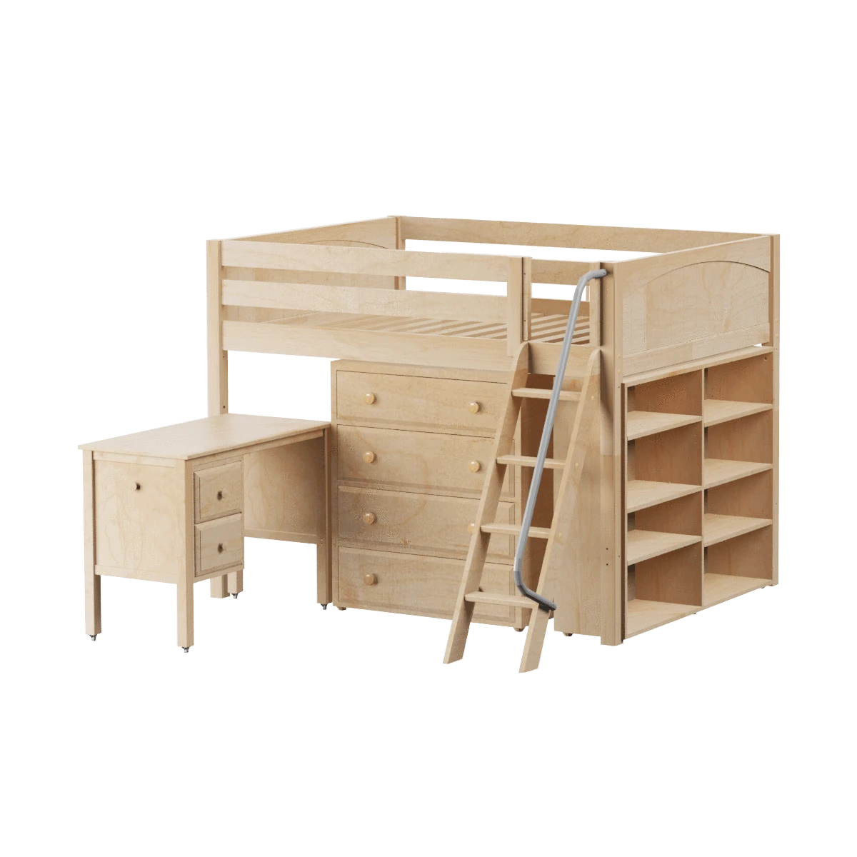 Maxtrix Full Mid Loft Bed With Angled Ladder, Storage + Desk 15 Maxtrix Full Mid Loft Bed With Angled Ladder, Storage + Desk - Image 13