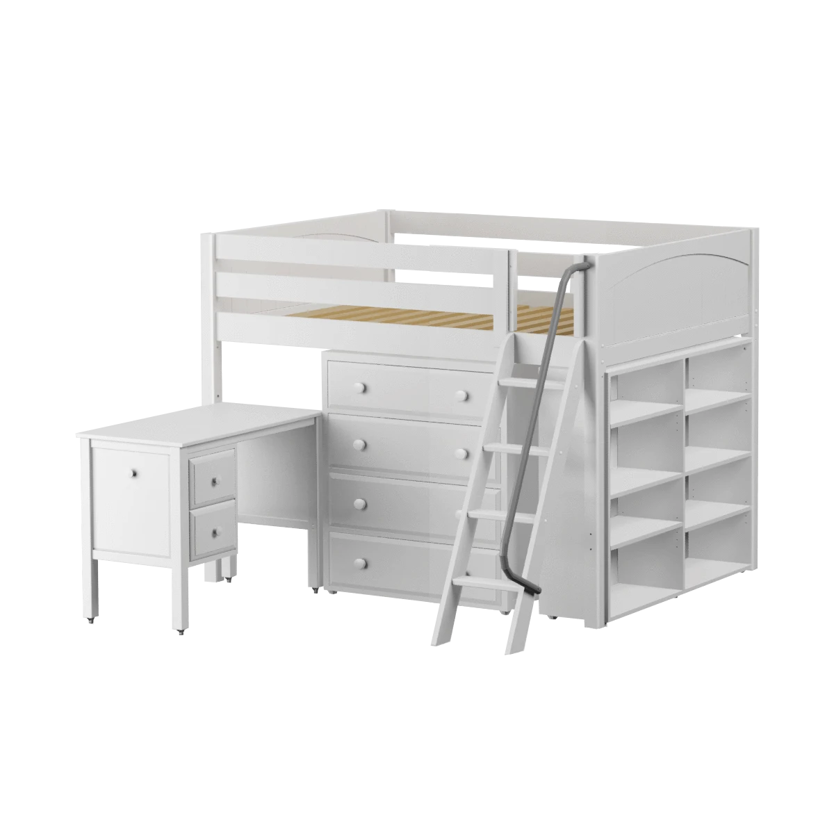 Maxtrix Full Mid Loft Bed With Angled Ladder, Storage + Desk 20 Maxtrix Full Mid Loft Bed With Angled Ladder, Storage + Desk - Image 18