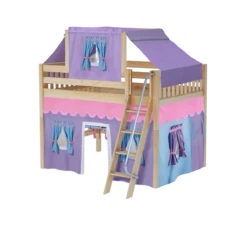 Maxtrix Full Mid Loft Bed With Angled Ladder, Curtain + Top Tent 27 Maxtrix Full Mid Loft Bed With Angled Ladder, Curtain + Top Tent -Kids Furniture KONG27 NS 39491323 dfc3 4486 b107 4e54e380d963