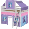 Maxtrix Full Mid Loft Bed With Angled Ladder, Curtain + Top Tent 1 Maxtrix Full Mid Loft Bed With Angled Ladder, Curtain + Top Tent -Kids Furniture KONG27 WS 7acd5bf7 4b7c 462f ba63 c675ff911e7a