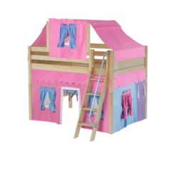 Maxtrix Full Mid Loft Bed With Angled Ladder, Curtain + Top Tent 34 Maxtrix Full Mid Loft Bed With Angled Ladder, Curtain + Top Tent -Kids Furniture KONG28 NP d94af998 6ce4 4dea a167 a85ba8d8cc54