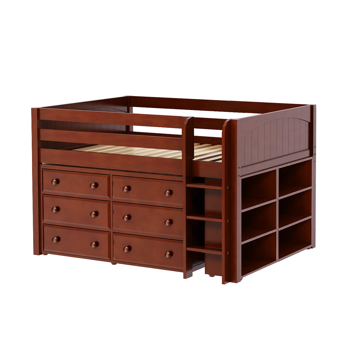 Maxtrix Full Low Loft Bed With Straight Ladder + Storage 10 Maxtrix Full Low Loft Bed With Straight Ladder + Storage - Image 8