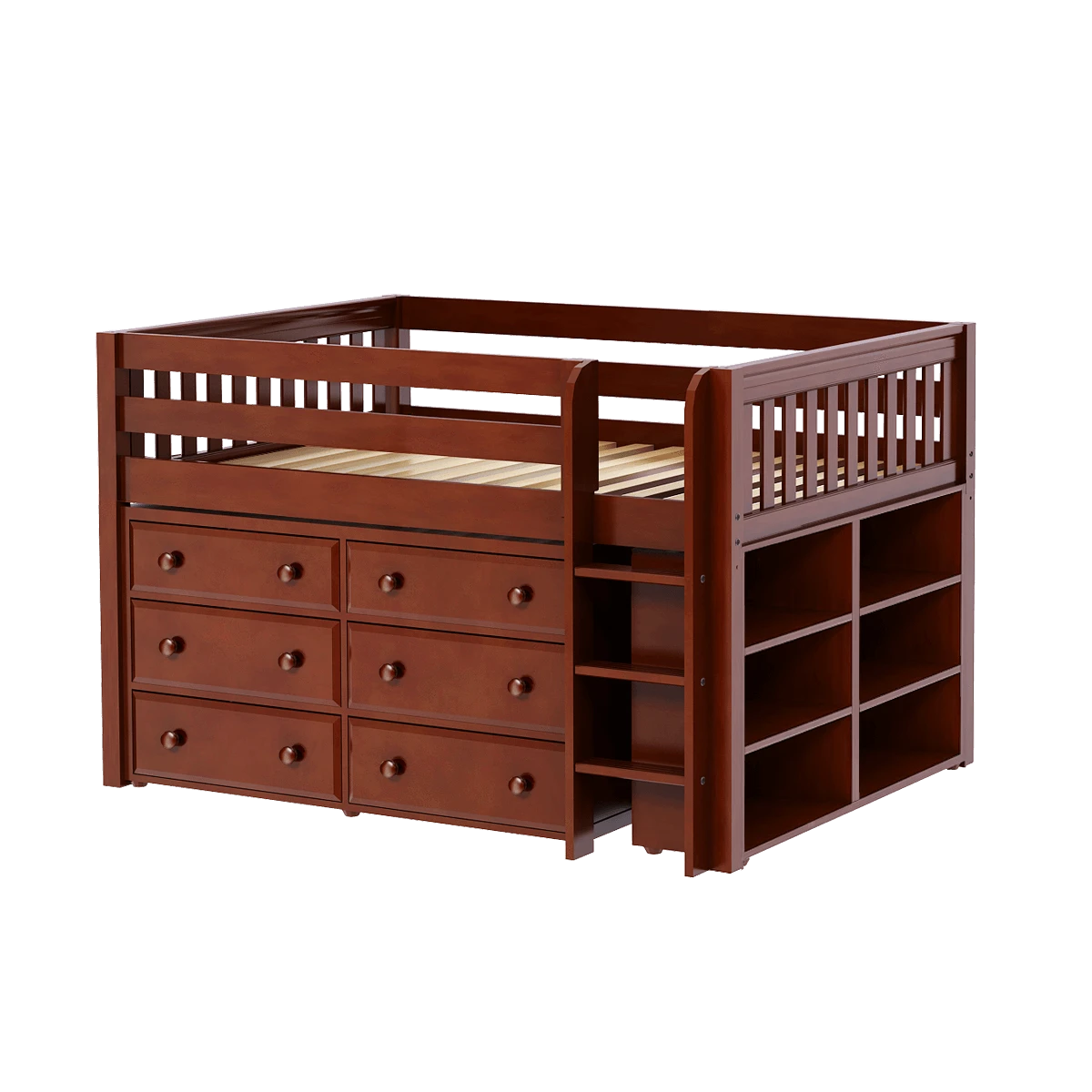 Maxtrix Full Low Loft Bed With Straight Ladder + Storage 14 Maxtrix Full Low Loft Bed With Straight Ladder + Storage - Image 12