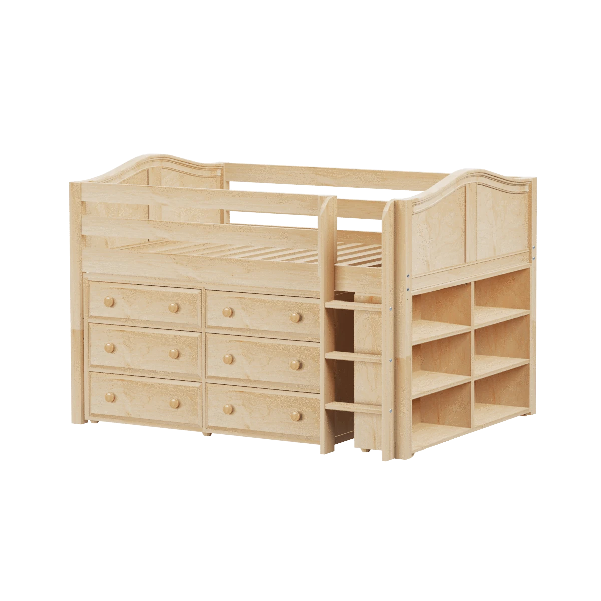 Maxtrix Full Low Loft Bed With Straight Ladder + Storage 6 Maxtrix Full Low Loft Bed With Straight Ladder + Storage - Image 4