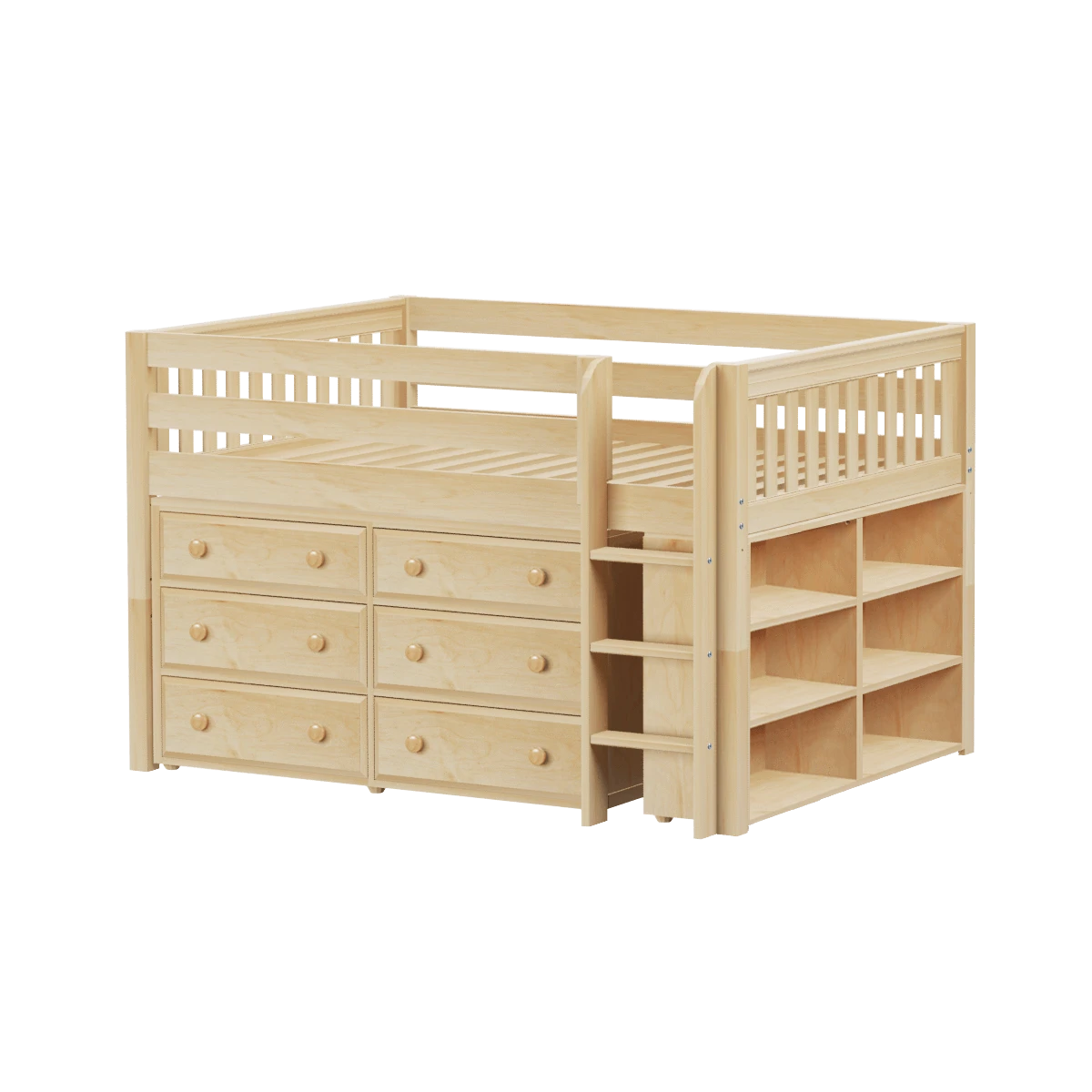 Maxtrix Full Low Loft Bed With Straight Ladder + Storage 16 Maxtrix Full Low Loft Bed With Straight Ladder + Storage - Image 14