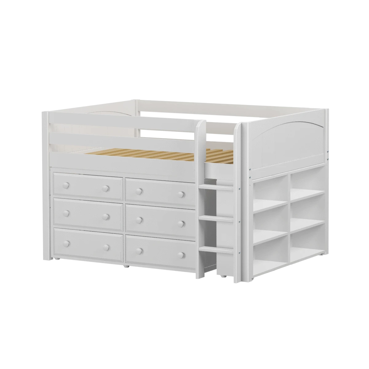 Maxtrix Full Low Loft Bed With Straight Ladder + Storage 13 Maxtrix Full Low Loft Bed With Straight Ladder + Storage - Image 11