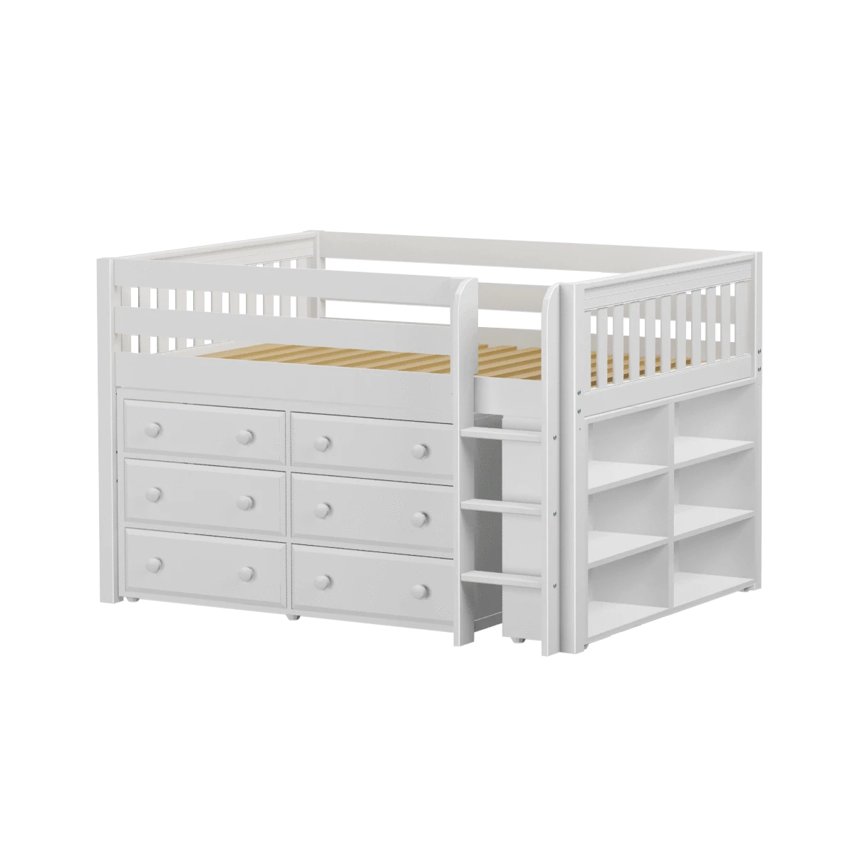 Maxtrix Full Low Loft Bed With Straight Ladder + Storage 9 Maxtrix Full Low Loft Bed With Straight Ladder + Storage - Image 7